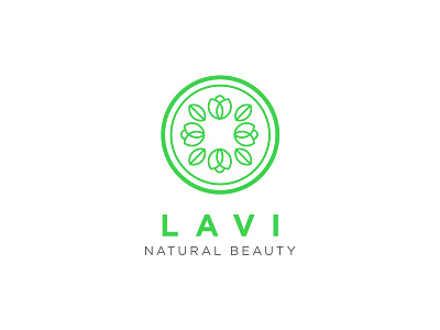 Lavi brand beauty branding circle green lavi logo nature vietnam