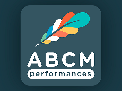 ABMC Performances logo brand corporate flat identity illustrator logo vector