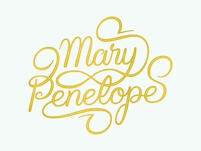 Mary Penelope Script brush lettering brush script hand lettering lettering script type typography vector