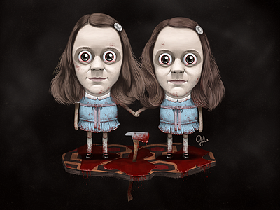 Lil' Grady Twins fan art grady twins gulce baycik gülce baycık illustration shining shining twins the shining twins