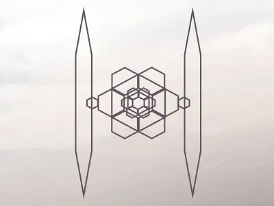 The Last Order design daily hexagon shapes ship star wars tie fighter