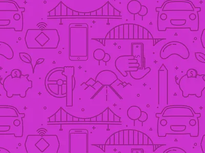 Getaround Market Pattern carshare chicago dc getaround icon illustration pattern portland san francisco
