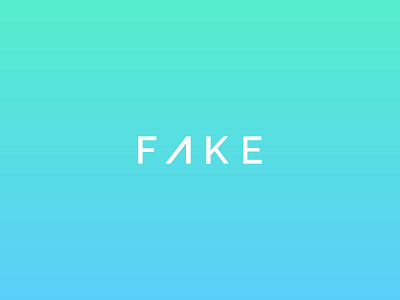 FAKE / logo concept branding gradients logo type
