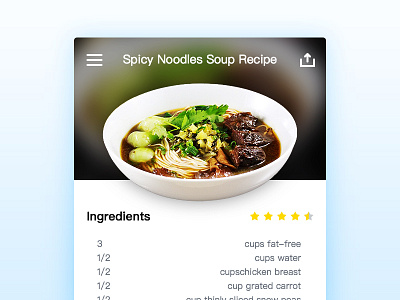 Day040 | Recipe dailyui eat food ingredients noodles recipe