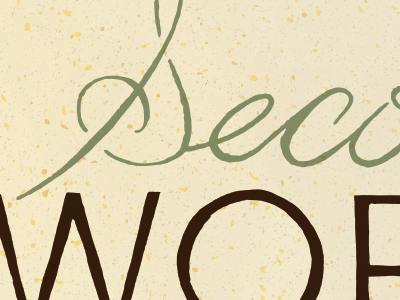 Second Words | Lettering