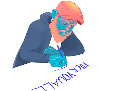 Lettering Work drawing handwritting illustration insult lettering self portrait