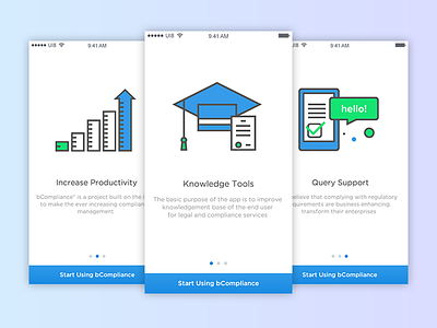 App Walkthrough blue clean ios minimal mobile onboarding ui ux walkthrough