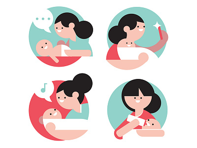 Moms for Health 24 and baby health hospital illustrations medical medicine mom moms mother