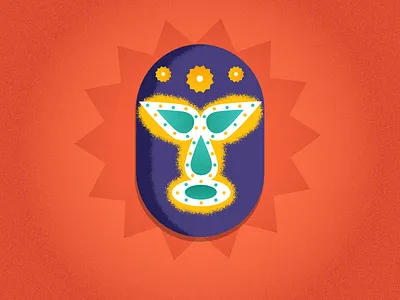 Luchador illustration lucha libre luchador mexico