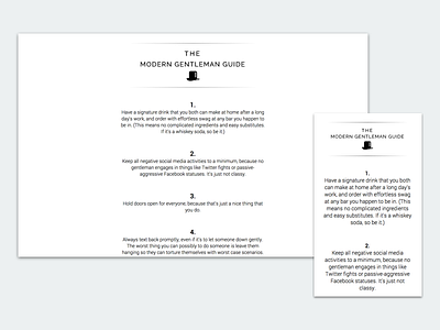 The Modern Gentleman Guide design flat guide happy kind modern ui ux website