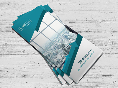 Business Trifold Brochure business brochure cyan dynamic financial indesign insurance modern template threefold tri fold tri fold brochure trifold