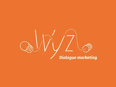 String phone illustration lines logo orange phone string