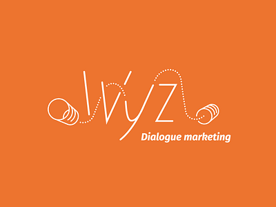 String phone illustration lines logo orange phone string