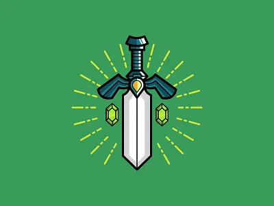 Master Sword fanart games illustration link rupee sword zelda