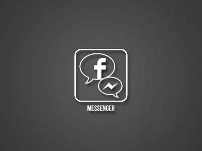 Facebook Messenger app branding icon illustration ios iphone lettering logo typography ux vector web