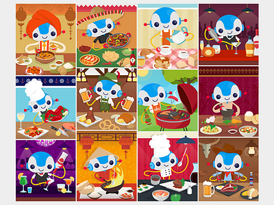 BliipBot Chef 2 character chef cook drink food restaurant robot