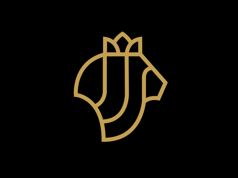 Crown & Mane animal branding crown design gold icon identity illustration king lion logo minimal