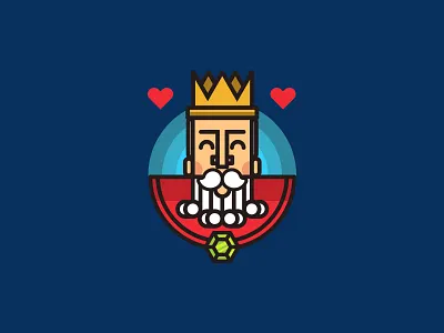 King of Hearts beard crown happy heart king