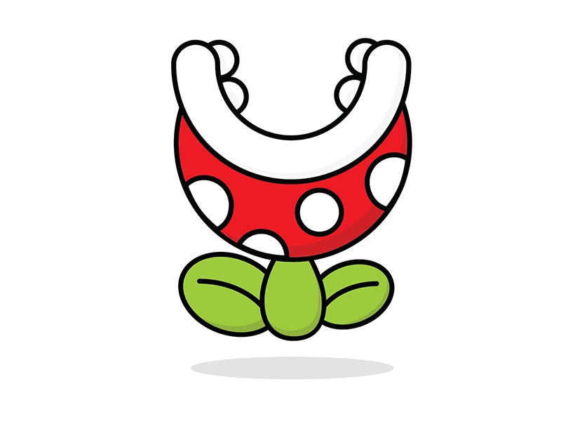 Round Piranha Plant mario nintendo process round series
