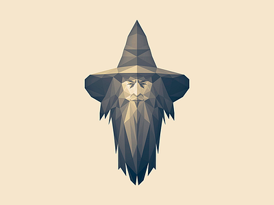 Gabber Gandalf gandalf illustration lotr lotw lowpoly