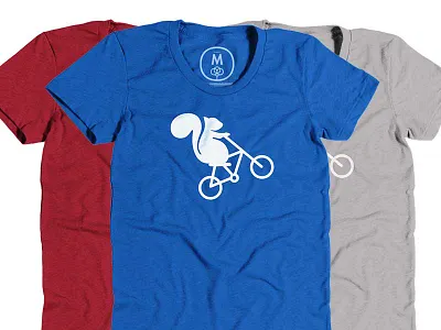 Squeelie animals apparel bike bureau cotton flat shirt squirrel wheelie woodland