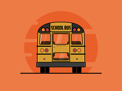 Back of the Bus bus illustration school school bus vector vector art