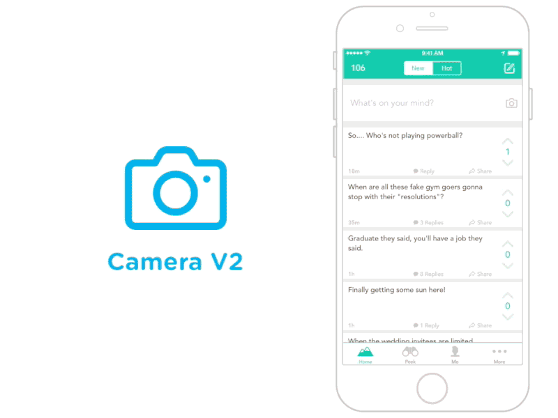 Camera V2 camera ios ui upload ux yik yak