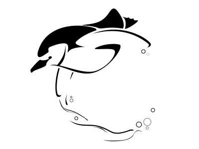 Chinstrap Logo black logo penguin white