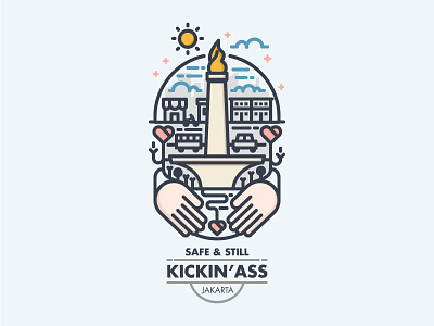Still Safe And Kickass drawing graphic illustration indonesia jakarta vector