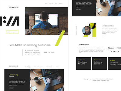 Foster Made Web branding development focus lab team ui user experience user interface web design