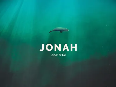 Jonah Sermon Series Graphic bible brush jonah ocean photoshop series sermon type under water water watercolor waves