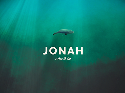 Jonah Sermon Series Graphic bible brush jonah ocean photoshop series sermon type under water water watercolor waves