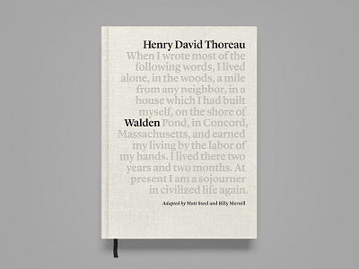 The New Walden: Front Cover book design foil stamped hardcover literature lyon typography