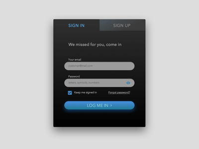 Day001 100ui design form interface login ui