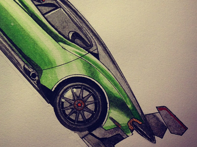 Aston Martin Vulcan aston ink martin watercolour