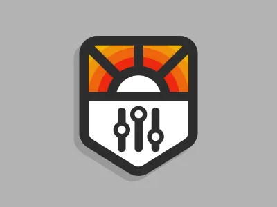 Lighting Designer Logo Mark badge designer faders gig lighting live logo mark mixer music patch production