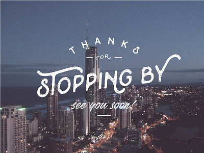 Type chicago downtown retro thank you type type treatment