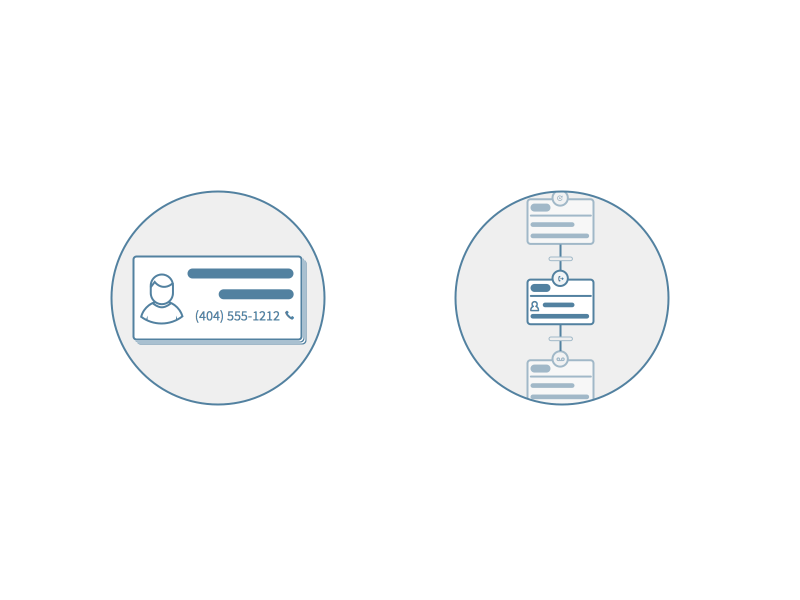 Agent Type Selection callrail hover states icons ui web app