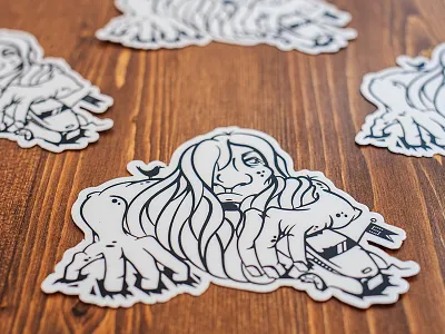Seattle Dribbble Meetup - troll stickers have arrived! bw diecut dribbble meetup seattle sticker troll