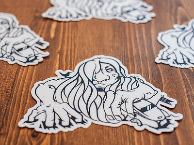 Seattle Dribbble Meetup - troll stickers have arrived! bw diecut dribbble meetup seattle sticker troll