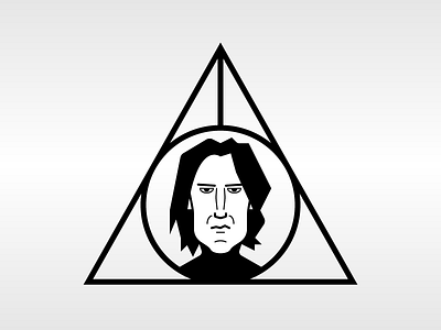 Severus Snape - Alan Rickman alan rickman character harry potter hogwarts illustration line magic portrait rip severus snape vector wizard