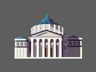 Atheneum Colored athenaeum atheneum bucharest building visualcookies