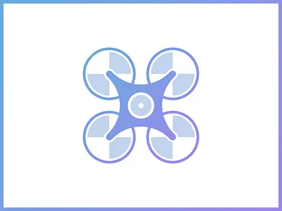 Drone Logo blue circle drone gradient illustrator logo purple