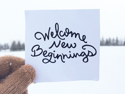 New Beginnings hand lettering instagram lettering sharpie styled shot type