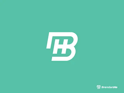 BH Monogram b bh brand hb identity letter lettermark logo monogram personal