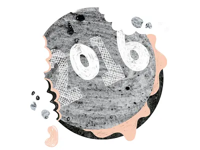 2016 tastes quite alright cookie illustration newyear