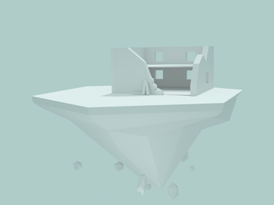 Floating Island WIP low poly wip