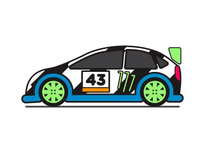Ken Block's Ford 2d 43 design driver ford focus ken block racing rally vector