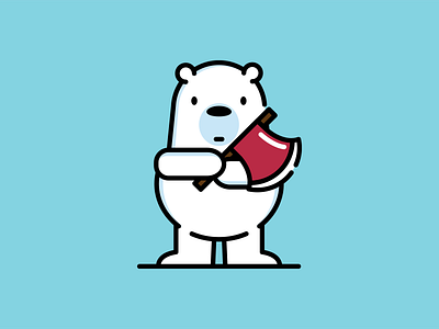 Ice Bear bear cartoon flat ice bear illustration we bare bears