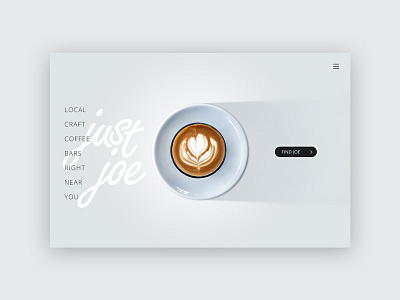 Daily Ui 003 cast shadow clean coffee daily joe landing page shadow ui